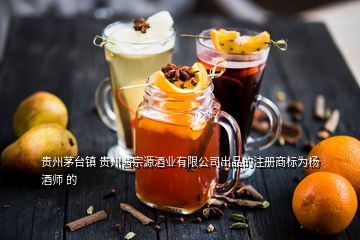 貴州茅臺(tái)鎮(zhèn) 貴州醬宗源酒業(yè)有限公司出品的注冊商標(biāo)為楊酒師 的