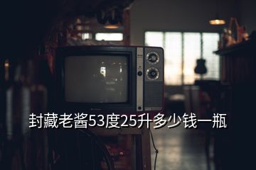 封藏老醬53度25升多少錢一瓶