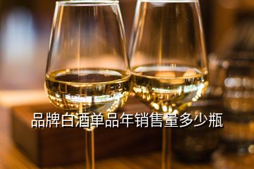 品牌白酒單品年銷售量多少瓶