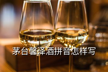 茅臺(tái)馨澤酒拼音怎樣寫