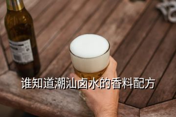 誰知道潮汕鹵水的香料配方