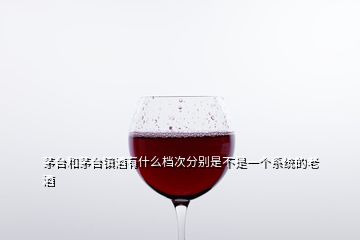 茅臺和茅臺鎮(zhèn)酒有什么檔次分別是不是一個系統(tǒng)的老酒