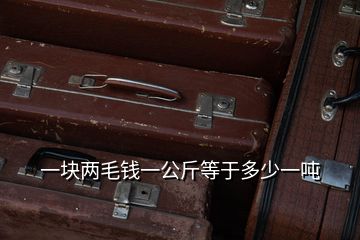 一塊兩毛錢一公斤等于多少一噸