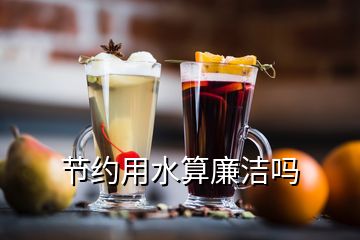 節(jié)約用水算廉潔嗎