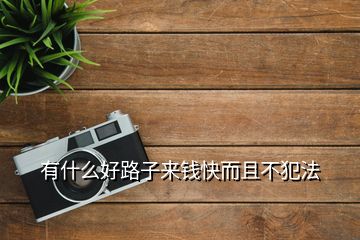 有什么好路子來(lái)錢快而且不犯法