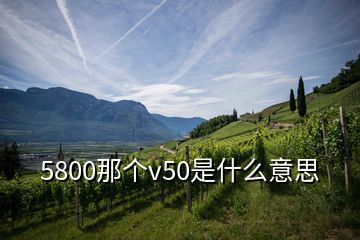 5800那個(gè)v50是什么意思