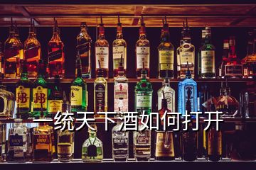 一統(tǒng)天下酒如何打開