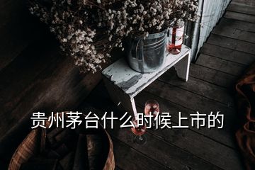 貴州茅臺(tái)什么時(shí)候上市的