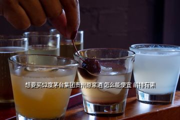 想要買52度茅臺集團(tuán)貴州原漿酒 怎么能便宜 前排有果