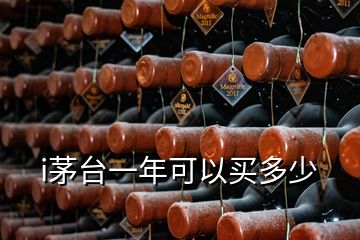 i茅臺(tái)一年可以買(mǎi)多少