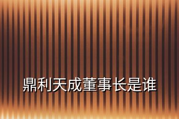 鼎利天成董事長是誰