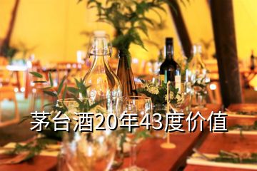 茅臺酒20年43度價(jià)值