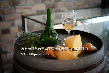 家有兩瓶茅臺(tái)是中國貴州茅臺(tái)酒廠出品瓷瓶的53vv106proof500ml