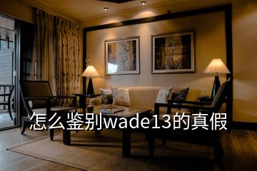 怎么鑒別wade13的真假