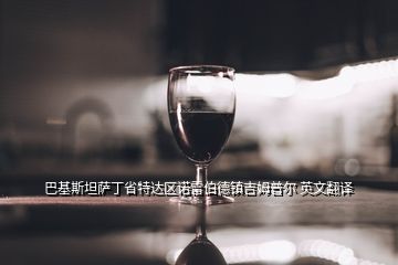 巴基斯坦薩丁省特達區(qū)諾雷伯德鎮(zhèn)吉姆普爾 英文翻譯