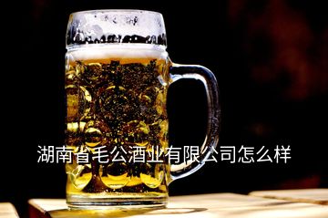 湖南省毛公酒業(yè)有限公司怎么樣