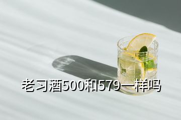 老習(xí)酒500和579一樣嗎