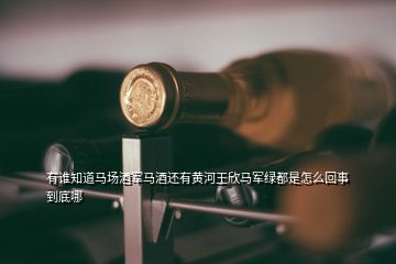 有誰(shuí)知道馬場(chǎng)酒軍馬酒還有黃河王欣馬軍綠都是怎么回事到底哪