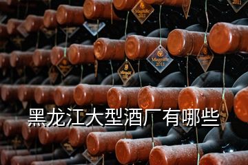 黑龍江大型酒廠有哪些