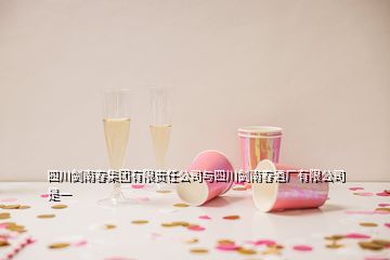 四川劍南春集團(tuán)有限責(zé)任公司與四川劍南春酒廠(chǎng)有限公司是一