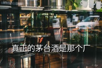 真正的茅臺酒是那個廠