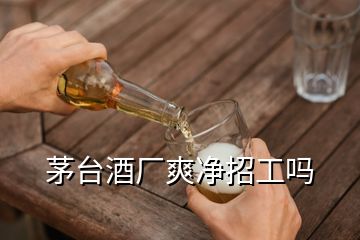 茅臺(tái)酒廠爽凈招工嗎