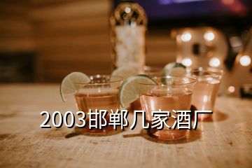 2003邯鄲幾家酒廠