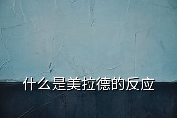 什么是美拉德的反應(yīng)