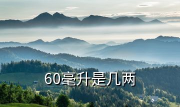 60毫升是幾兩