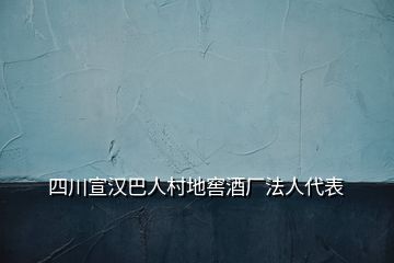 四川宣漢巴人村地窖酒廠法人代表