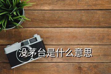 沒茅臺(tái)是什么意思