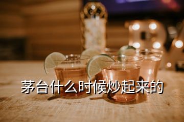 茅臺什么時候炒起來的