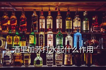 酒里加蘇打水起什么作用