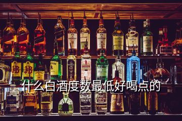 什么白酒度數(shù)最低好喝點的