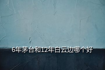 6年茅臺(tái)和12年白云邊哪個(gè)好