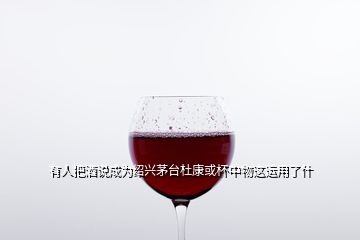 有人把酒說成為紹興茅臺(tái)杜康或杯中物這運(yùn)用了什