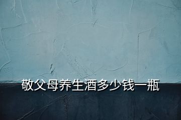 敬父母養(yǎng)生酒多少錢(qián)一瓶