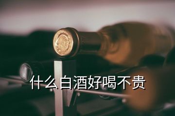 什么白酒好喝不貴