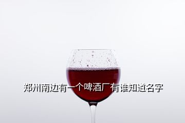 鄭州南邊有一個(gè)啤酒廠(chǎng)有誰(shuí)知道名字