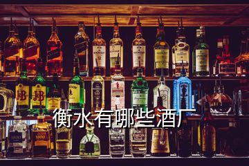 衡水有哪些酒廠