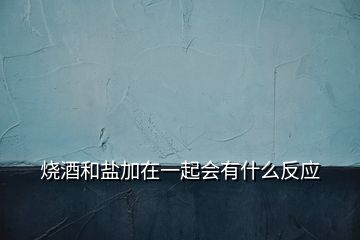 燒酒和鹽加在一起會(huì)有什么反應(yīng)