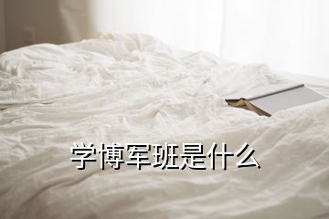 學博軍班是什么