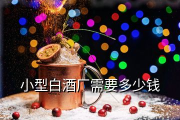 小型白酒廠需要多少錢