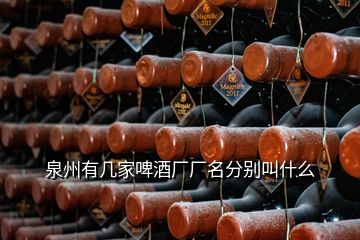 泉州有幾家啤酒廠廠名分別叫什么