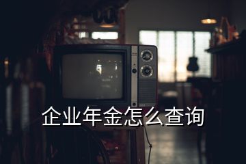 企業(yè)年金怎么查詢(xún)