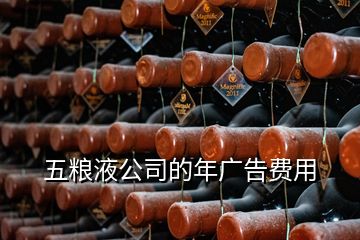 五糧液公司的年廣告費用