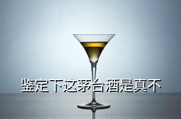 鑒定下這茅臺(tái)酒是真不