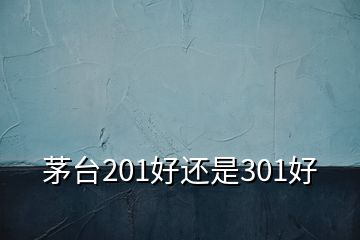 茅臺201好還是301好