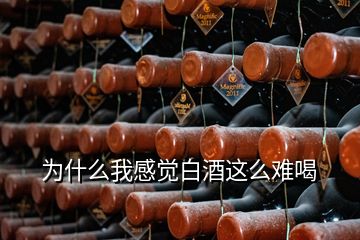 為什么我感覺白酒這么難喝