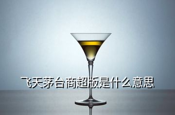 飛天茅臺(tái)商超版是什么意思